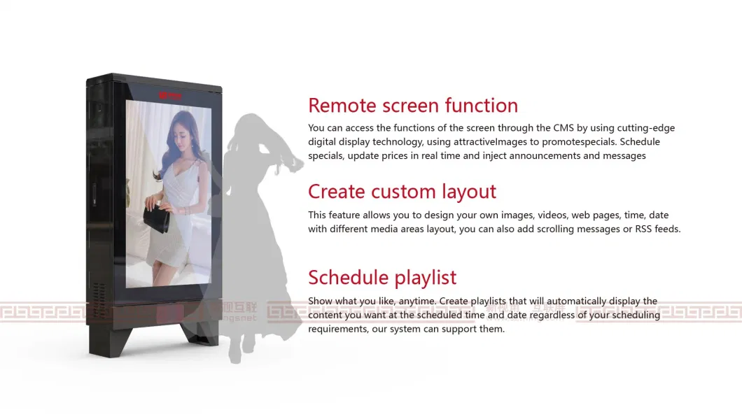 65 Inch Mupi Double Side Digital Advertising Screen Touch Screen Kiosk Outdoor LCD Totem Digital Signage