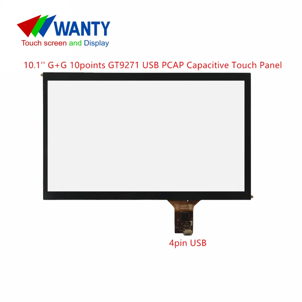 China Manufacturer 10.1 Inch USB G+G Capacitive Touch Panel TFT LCD Multi Touch PCAP Touch Screen