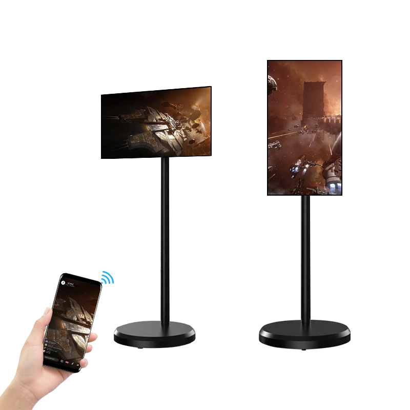 Touch Screen Advertising Monitor 21.5 27 32 Inch Movable Rechargeable LCD Standbyme Smart TV Stand by Me Standby Me