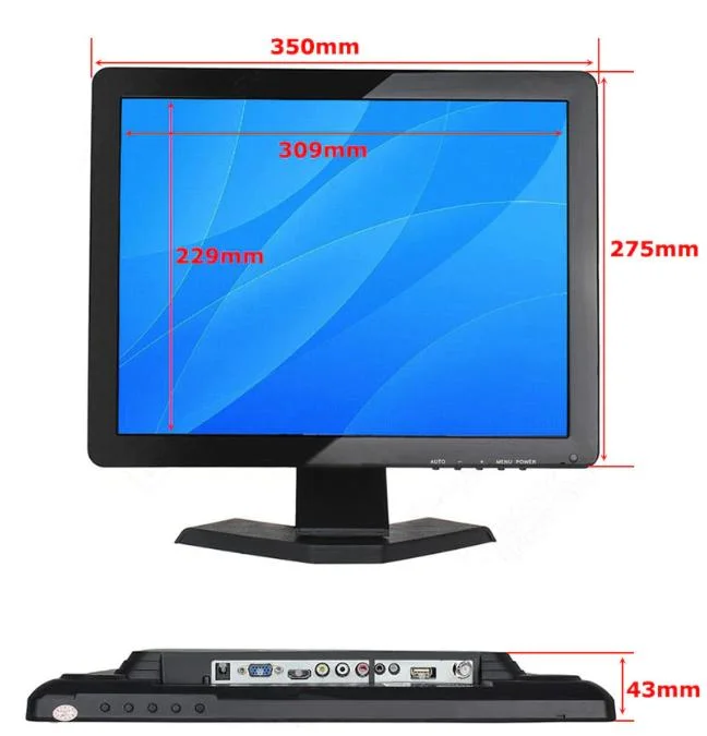 POS OEM VGA HDMI 1024*768 Resistive Touch Screen Monitors 15 Inch Touch Screen Monitor