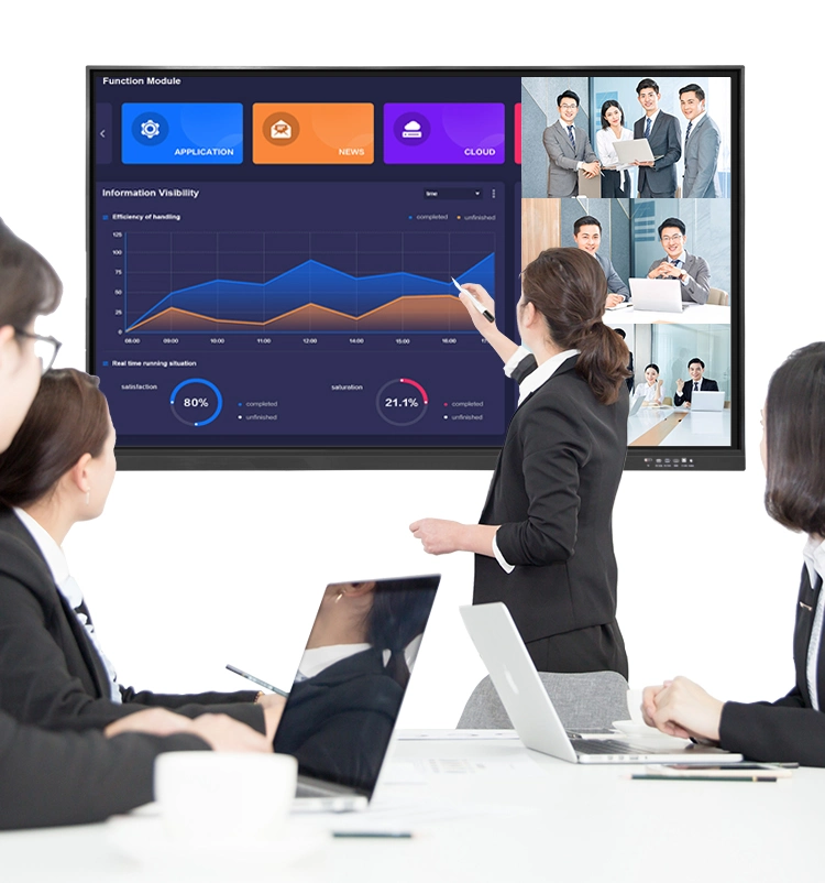 Senke Whiteboard Manufacturer Removable OPS All in One IR Multi Touch Screen 4K Interactive Flat Panel 75 Inch