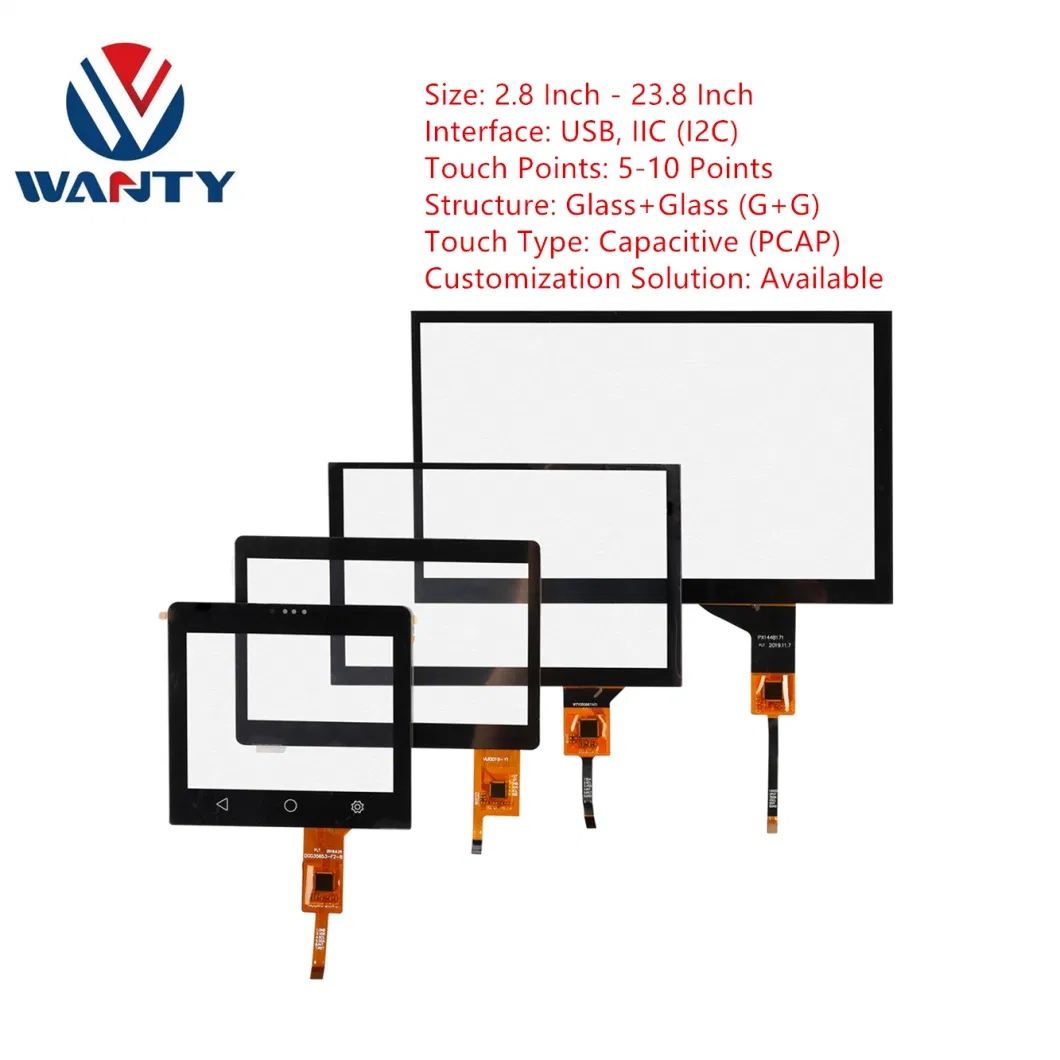 Manufacturer Custom IIC USB Cap-touch Screen TFT LCD Display Module PCAP Touchscreen Monitor Projected Capacitive Screen Touch Panel