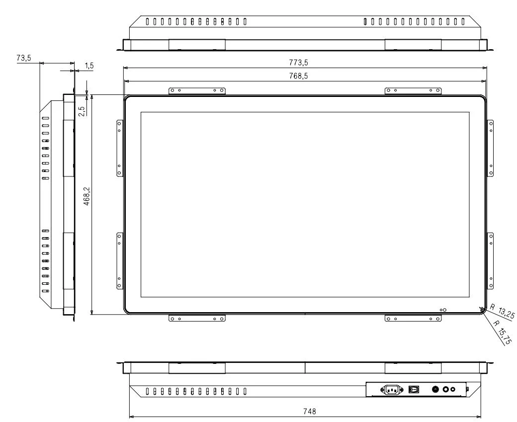 All in One PC Wall Mounted 32 Inch WiFi LCD Kiosk Touch Screen