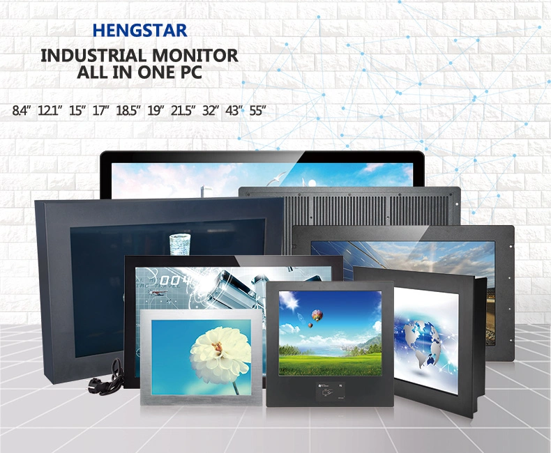 15 Inch Industrial Displays Wall Mounted Touch Screen Monitor