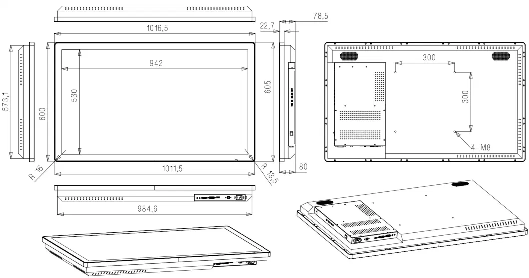 43 Inch Pcap Full HD Large Touch Screen Monitor