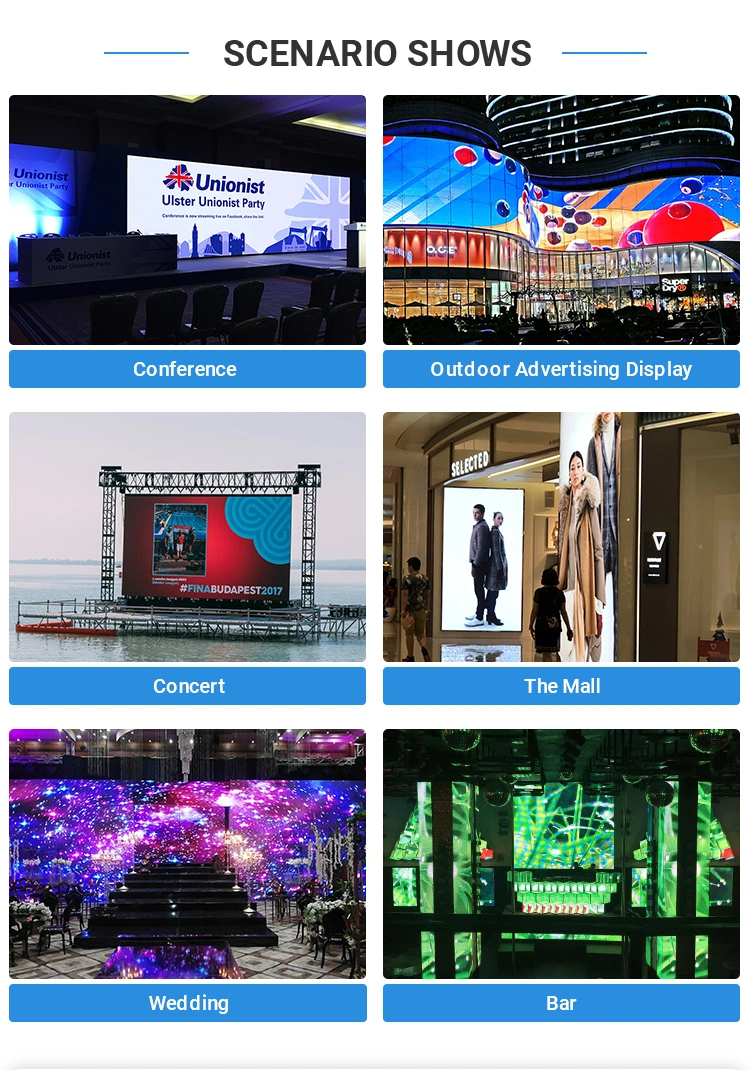 LED Screen Outdoor P4.81 High Refresh Rate HD LED Wall Display Scree RGB Die-Cast Aluminum