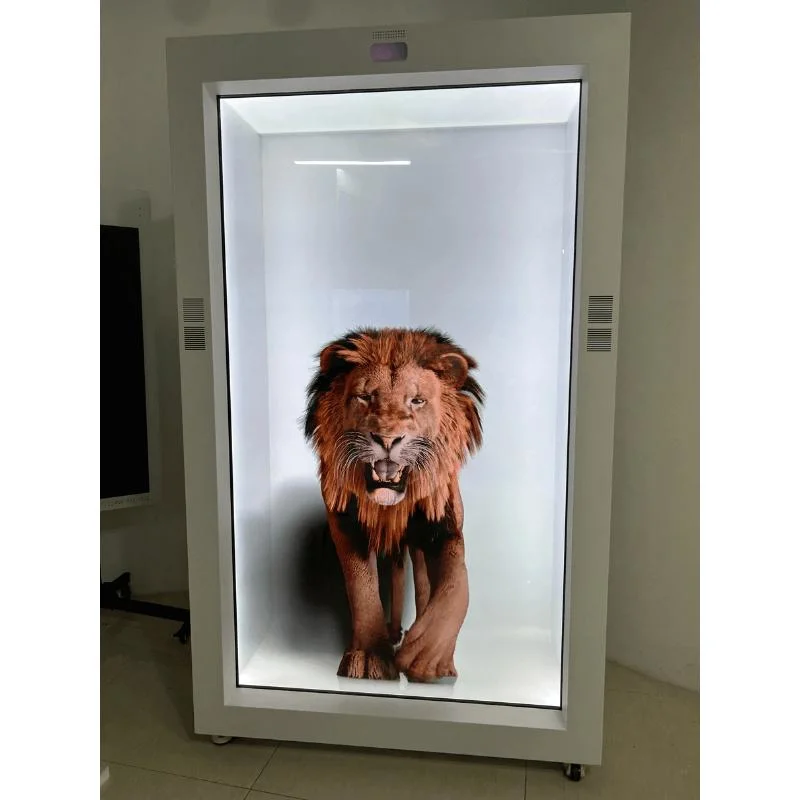 21.5&quot;32&quot;43&quot;49&quot;55&quot;65&quot;86 3D LCD Advertising Signage Transparent LCD Display Box Capacitive Touch Screen Transparent Showcase