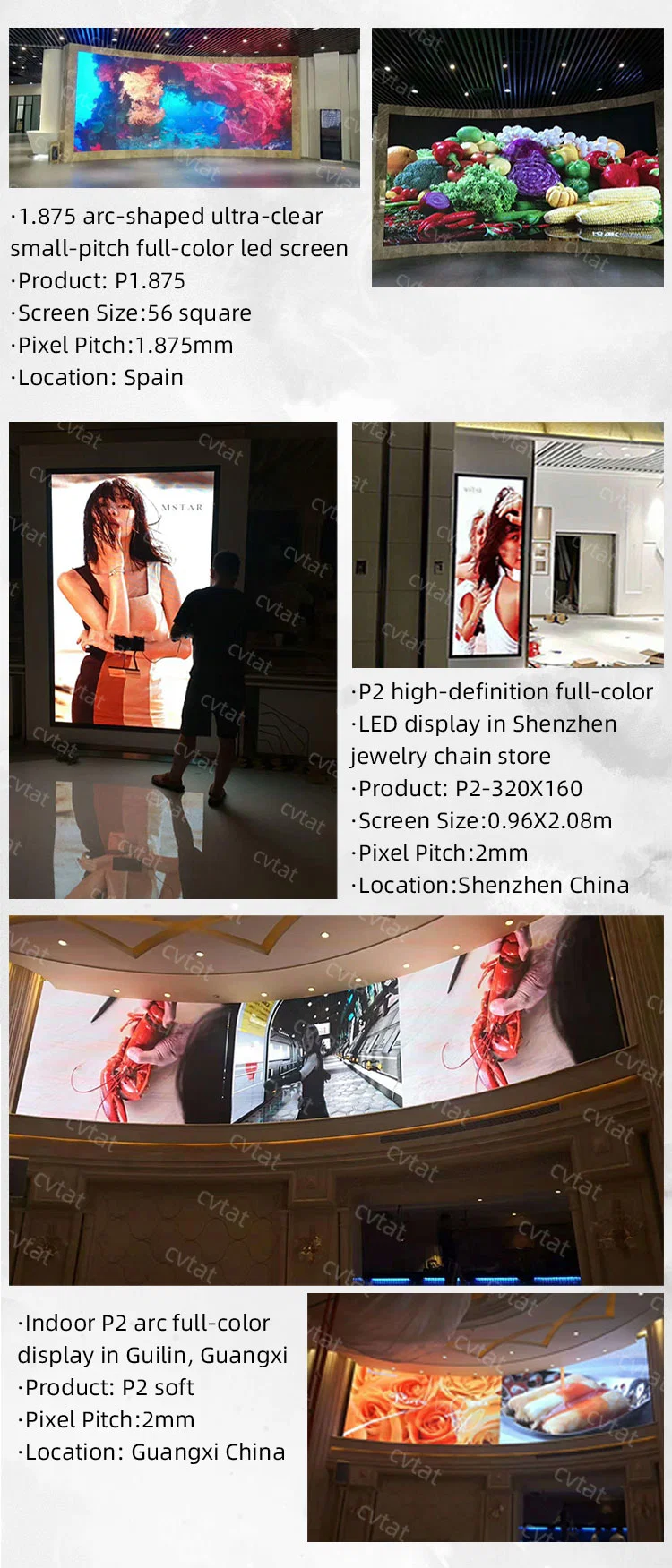 P1.8 P2.5 Support Custom Size Small Shelf Advertising Screen for Shopping Mall Ultra Bright LED Display