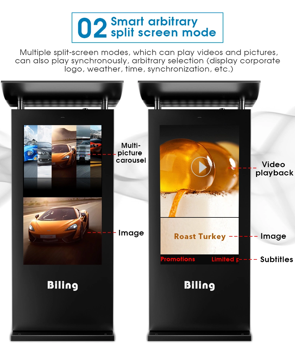 Advertising Players Outdoor Big Touchscreen Publicidade Marketing LCD Monitor 32 Inch Display Digital Signage