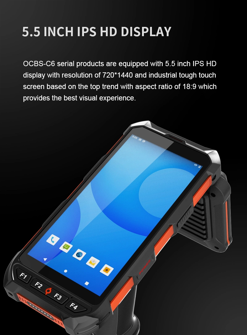 5.5 Inch Rugged Android 10 Handheld PDA Built in Removable Battery Handheld Mobile Computer for Logistic Warehouse