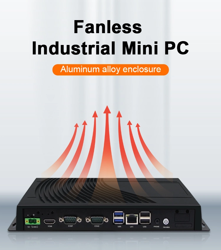 Aluminum Alloy Built in Gpio RS485 Quad Core 1.8GHz Rk3288 Rk3399 Android Fanless Industrial Computer 12V