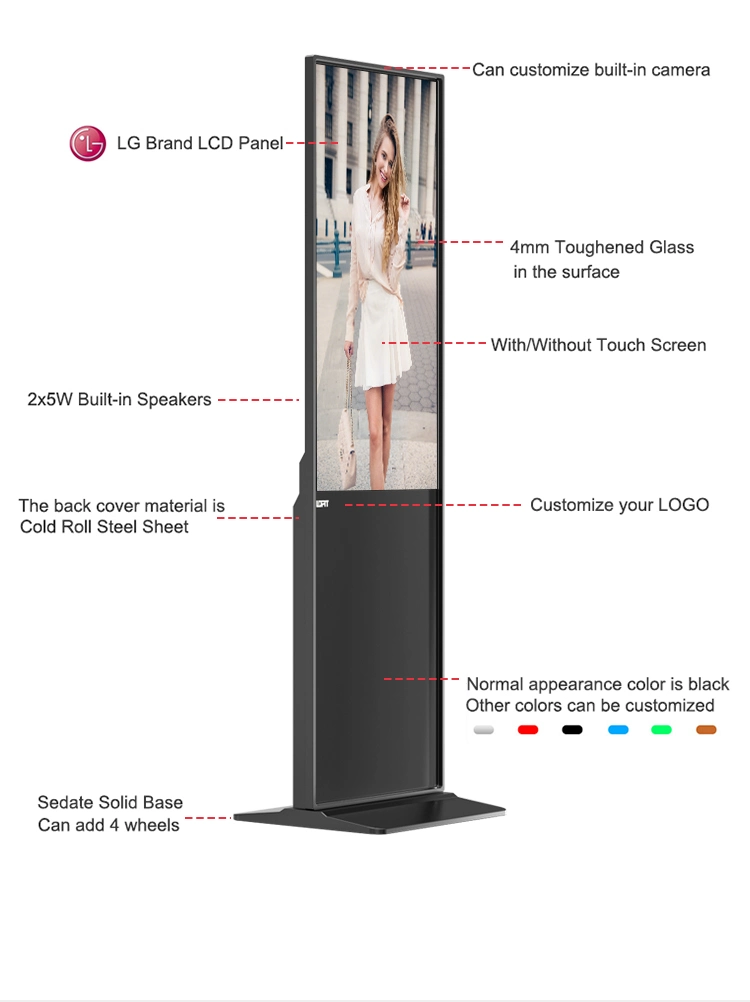 Lofit 49 55 65 Inch Digital Signage Manufacturer Screen Stand Commercial, Big Screen Display Touch Screen