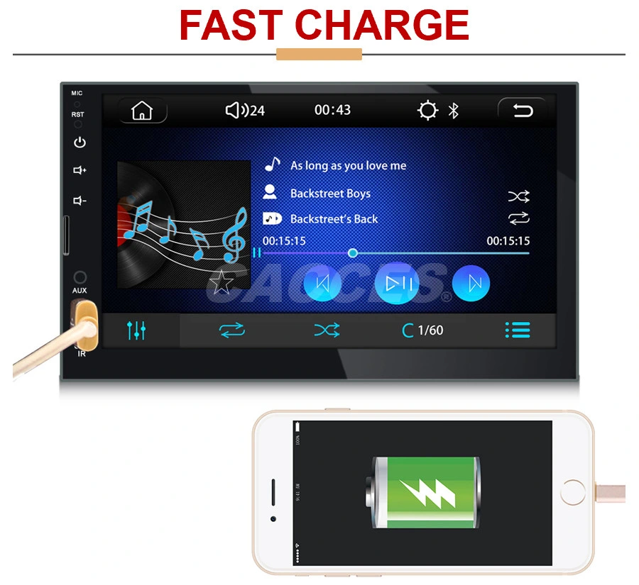 Audio System GPS Car Stereo System-Apple Carplay,Android Auto,7 Inch Double DIN,HD Touchscreen,Bluetooth Audio and Calling Head Unit,Radio Receiver Car Monitor