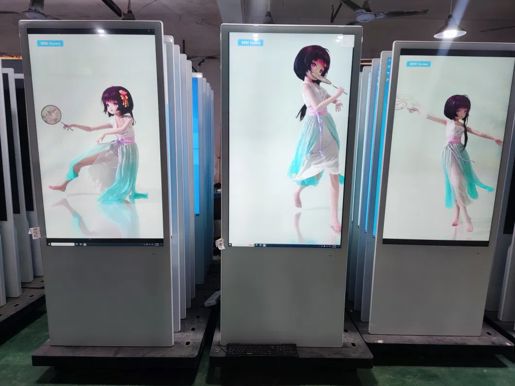 Indoor Floor Standing 43 55 65 75&prime;&prime; Digital Signage LCD Touchscreen