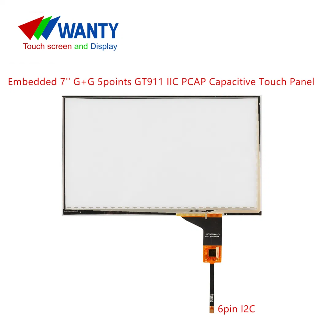 China Industrial 7 Inch HDMI USB P+G C-Touch Panel 1024x600 TN TFT LCD Display Screen Capacitive Touchscreen LCD Monitor