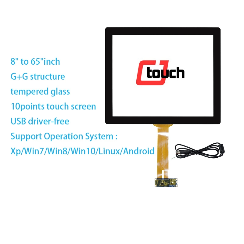 Interactive Whiteboard Advertising 43 Inch Capacitive Touch Screen Overlay Pcap USB 10points Touchscreen Technology