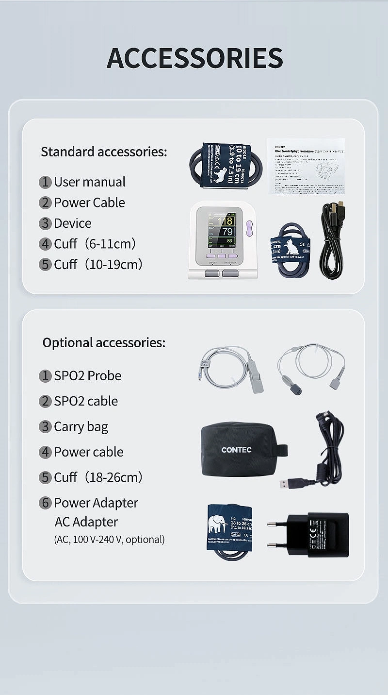 Digital Electronic Contec08A-Vet Veterinary Equipment Veterinary Blood Pressure Monitor