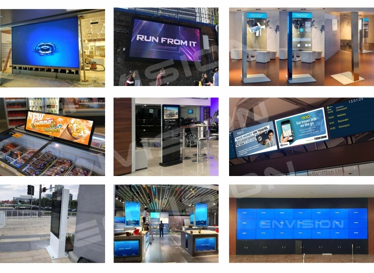 Envision Best Price 43 49 55 65 75 86 LCD LED Double Sided Ultra Slim Digital Signage Interactive Touch Screen Kiosk Commercial Information Advertising Display