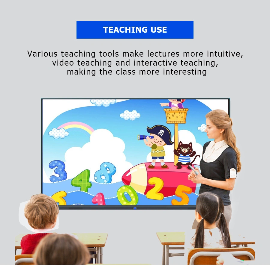 55inch Interactive Touch Whiteboard Interactive Flat Panel Education and Conference Large Interactive Touch Screen