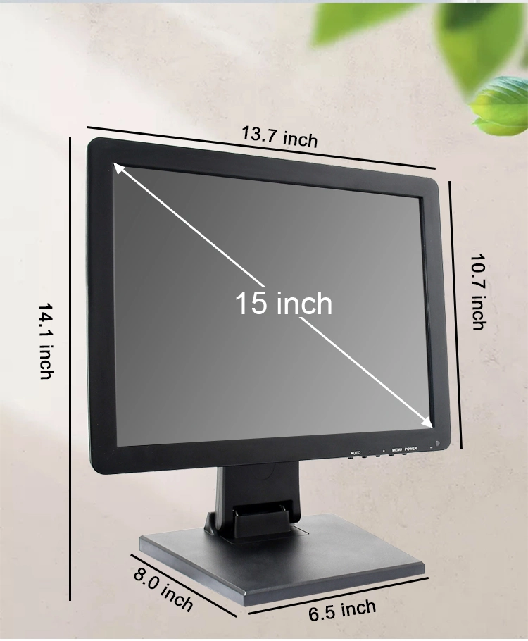 15 Inch TFT HDMI Display Screen Monitor for Computer POS Game Car
