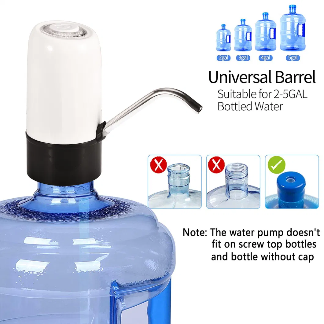 USB Rechargeable Barrel Bottle Water Mini Cold Drinking Water Portable Electric Automatic Water Dispenser Pump with Touch Switch