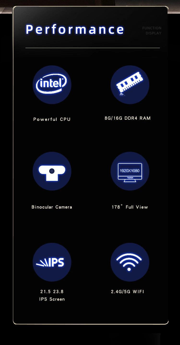 New 27 Inch Monoblock Curved Screen Win10 Barebone All in One Gaming PC Computer Touchscreen All in One I7 Desktop