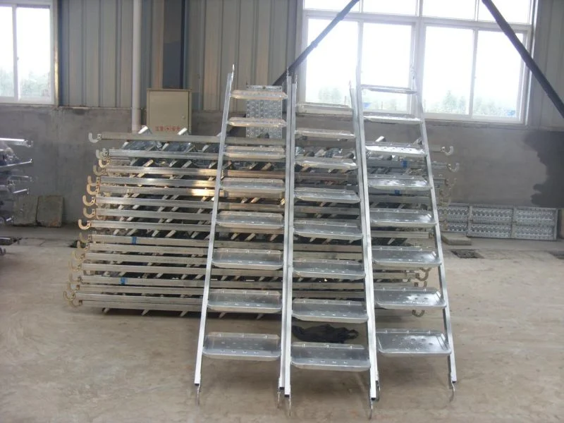 Scaffolding Steel Industry Step Ladder Q195 Q235 with Hook Make It Easy to Assemble and Using