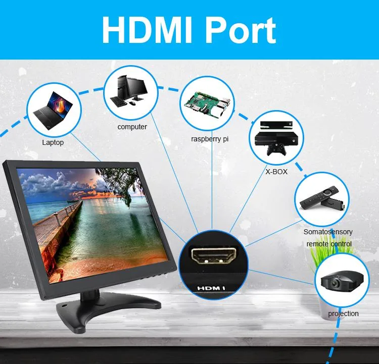 12inch Capacitive Touch Screen Monitor LCD Display with VGA/HDMI/AV/BNC/USB Interface