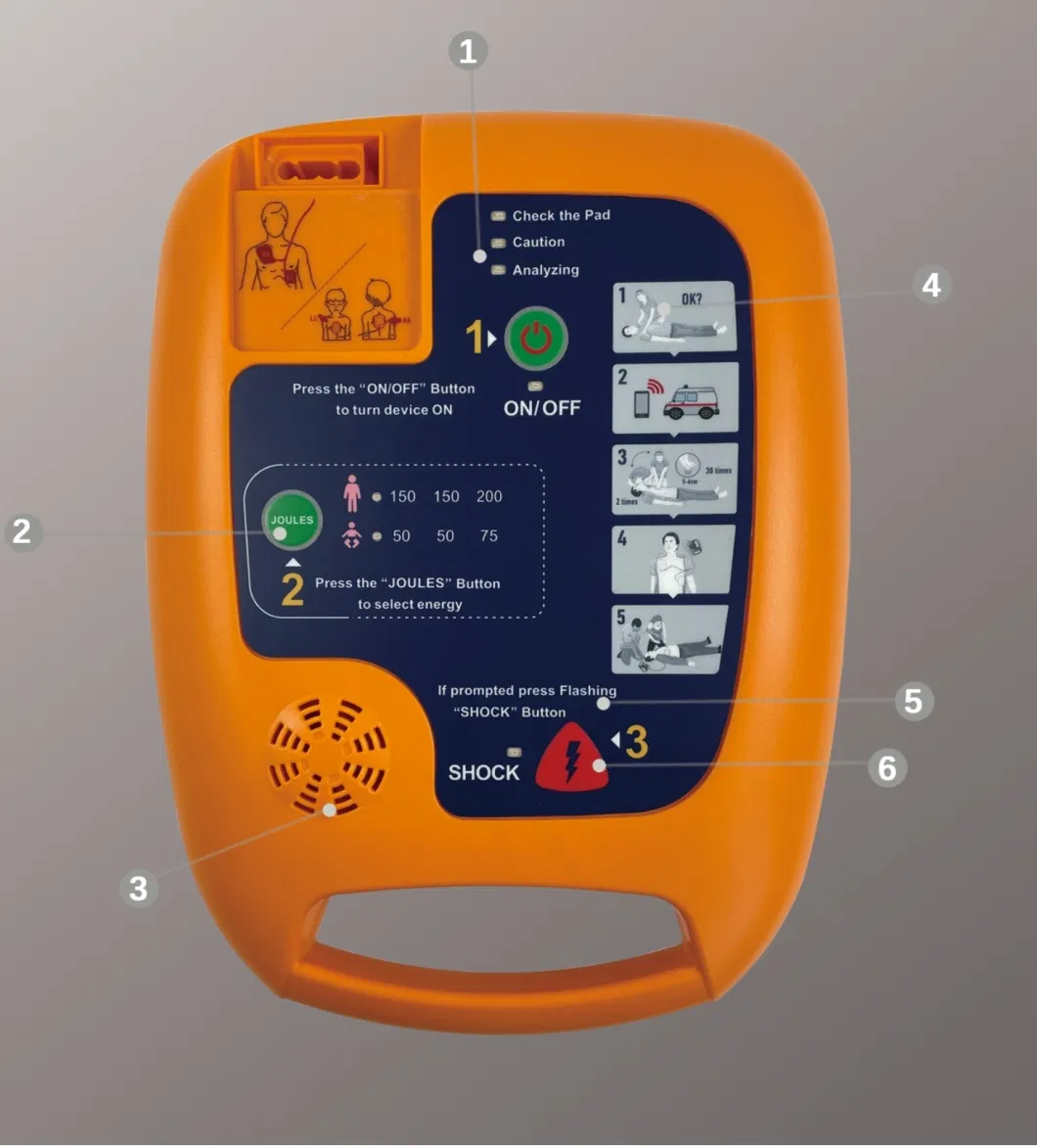 Emergency Automatic External Defibrillator Biphasic Aed Defibrillator Monitor (THR-MD5S)