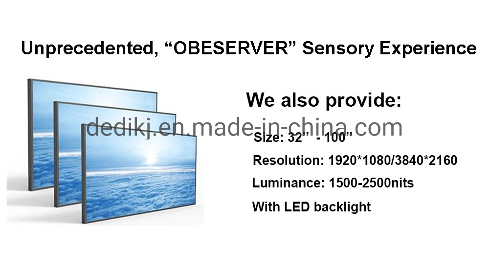 Display Optical Bonding 43inch Anti-Damage Tempered Glass Touchscreen HD-Mi Ultra Bright Open Frame LCD Digital Screen