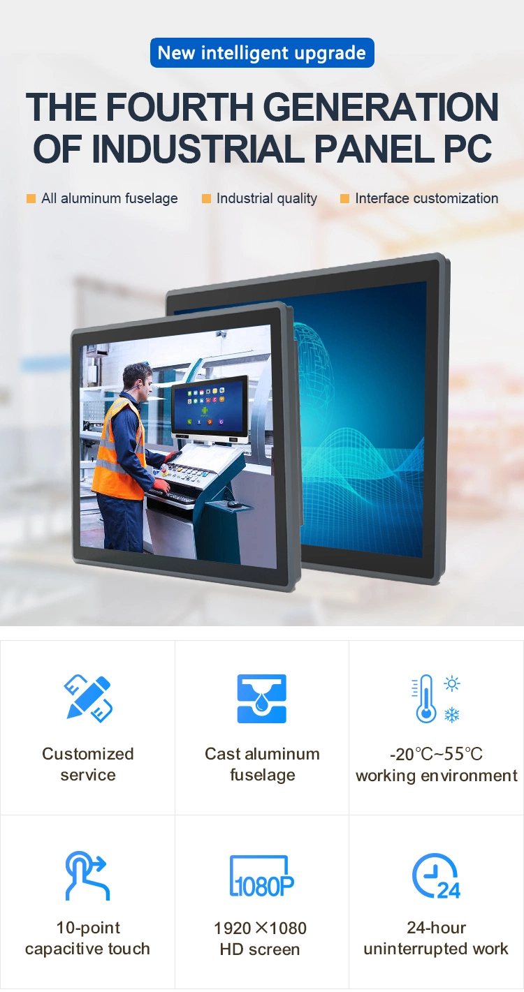 15 Inch Fully Enclosed Embedded HDMI USB VGA Interface Industrial Capacitive Touch Screen Industrial Monitor