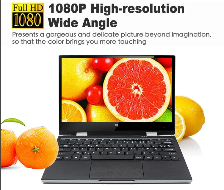 11.6 Inch Ultra Slim Thin Intel Computer SSD Touchscreen 360 Degree Rotable Laptop Yoga