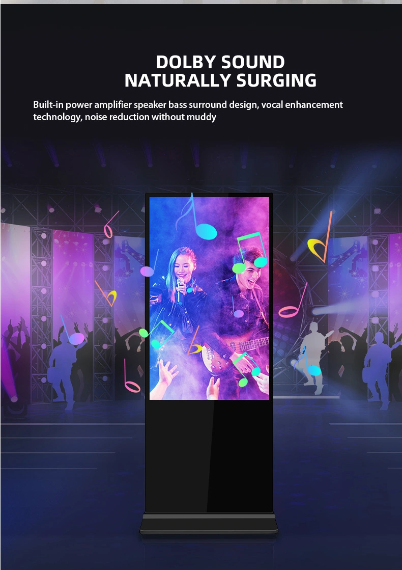 55 Inch Floor Stand Digital Signage Android 7.1 LCD Screen Advertising Media Ad Player