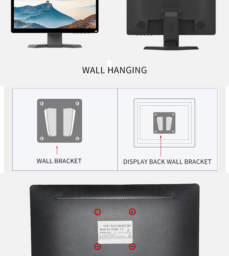 Hotel Catering Museum Monitors 17-Inch Touch Screen 4: 3 Windows Industrial Grade Arm Stand Monitor