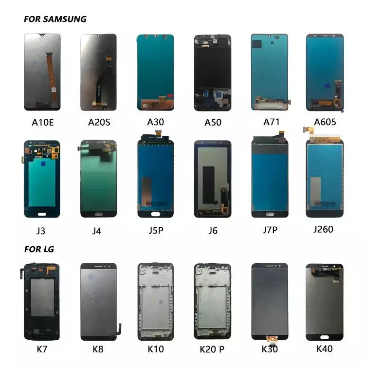 Factory Stock All Brands Phone OLED LCD Display Assembly Mobile Phone LCD Touch Screen for iPhone Samsung Moto Xiaomi