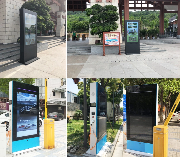 IP65 Waterproof Dustproof Outside Outdoor Video LCD Digital Signage Interactive Touch Screen Kiosk Advertising Monitor