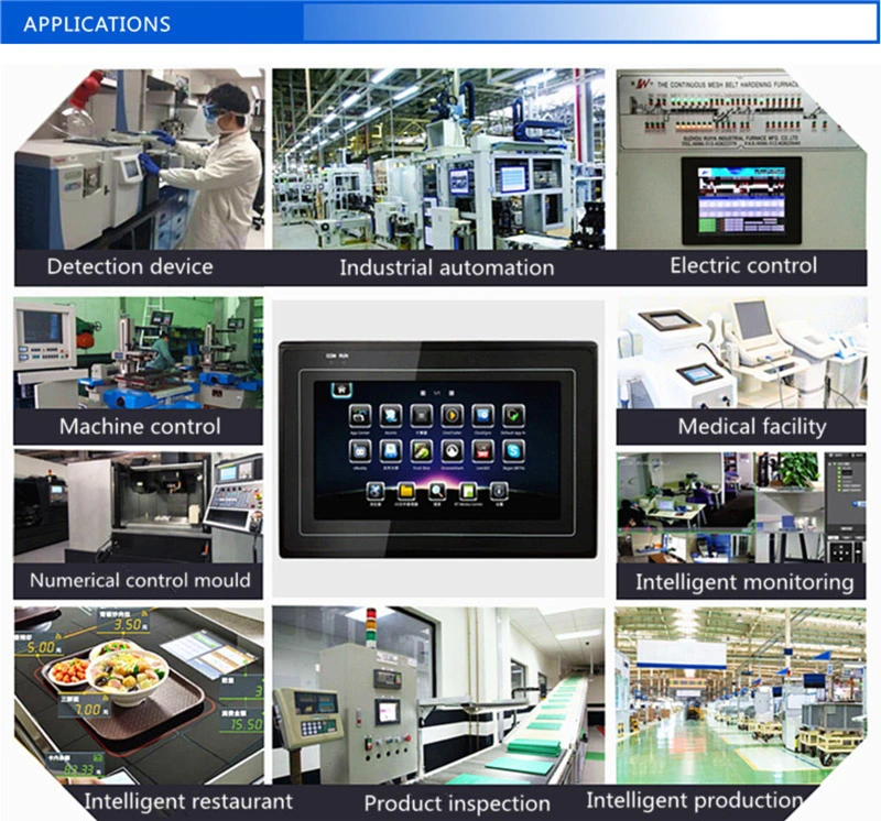 7 Inch High Resolution Industrial Computer Resistance Touch Screen Embedded Fanless All in One Machine