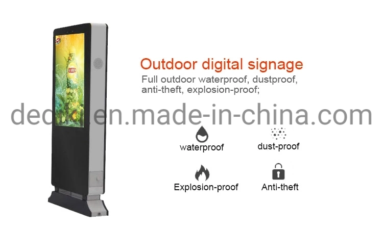 Outdoor Digital Signage LCD Display Advertising Kiosk Totem Media Player Touch Screen Monitor Waterproof 55inch Android