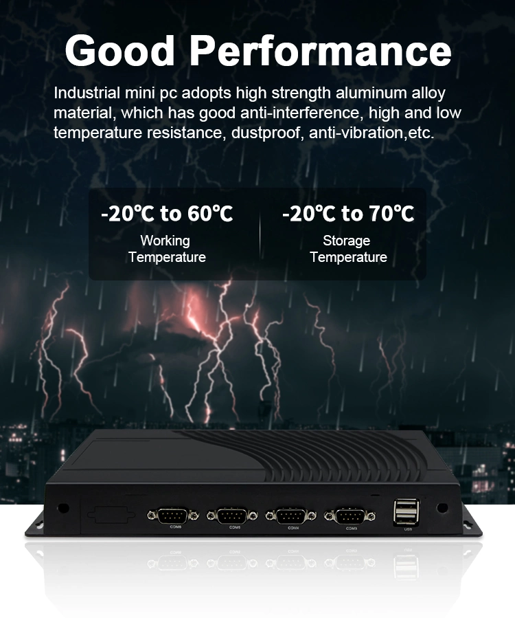 Aluminum Alloy Built in Gpio RS485 Quad Core 1.8GHz Rk3288 Rk3399 Android Fanless Industrial Computer 12V