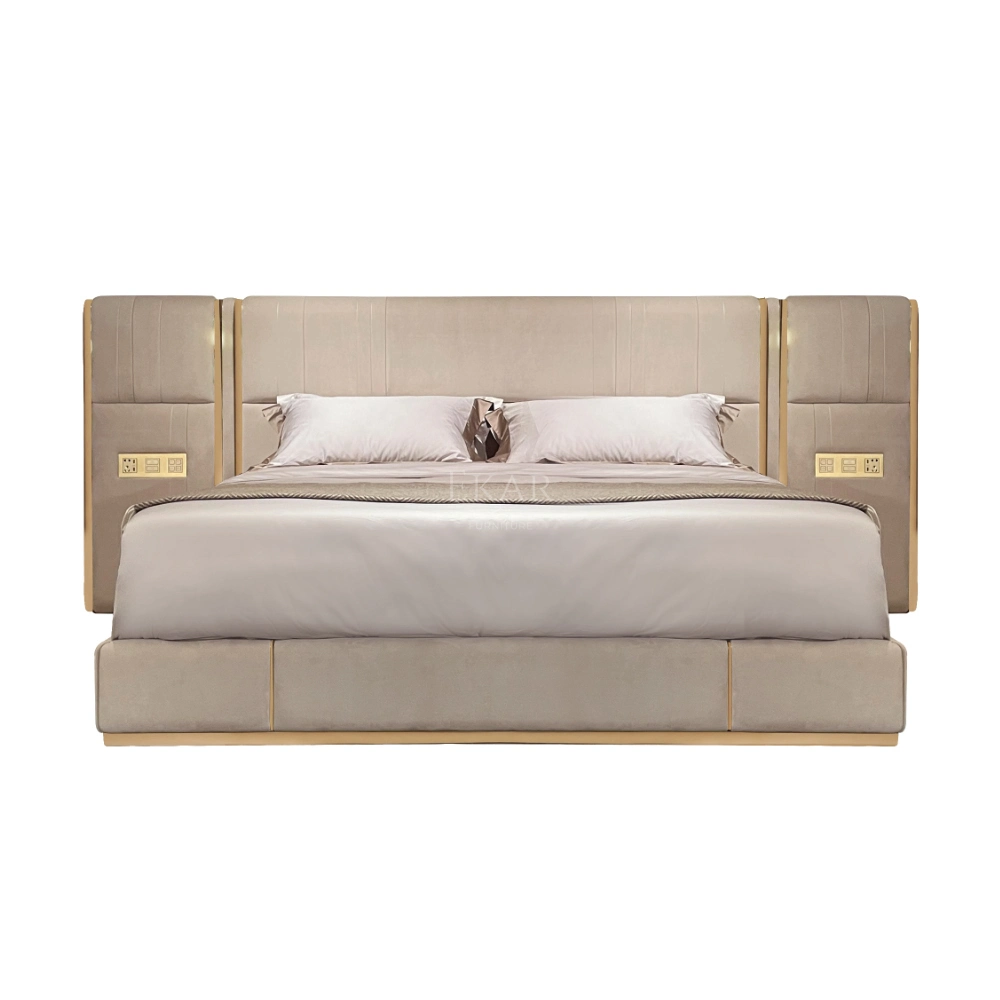 Multifunctional Bed Screen with Smart Switch - Bedroom Bed Furniture