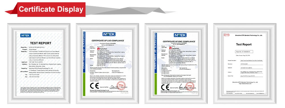 Custom OEM ODM 21.5 21 Inch Industrial Capacitive Multiple 10 Point USB Touchscreen with Touch Film AG Glass Work with Water Dust Oil Moisten I2c USB Interface