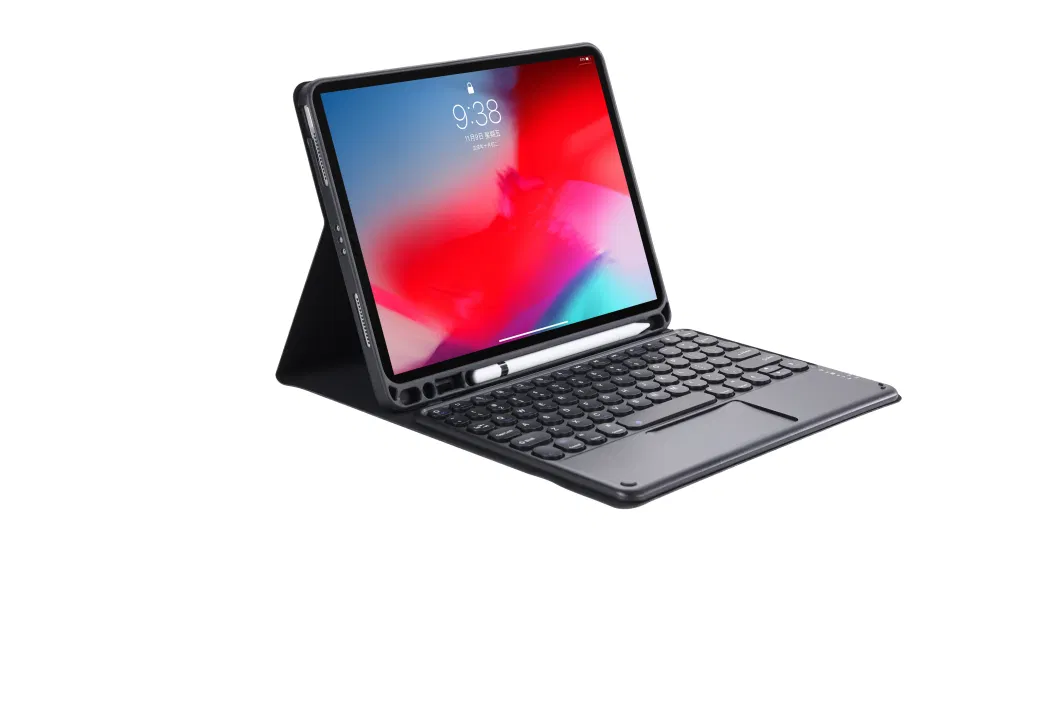 Shenzheng Factory Leather Tablet Case Cover with Wireless Bluetooth Keyboard for iPad Air4/Mini 4/2017/2018/PRO 9.7/ 2, 3, 4