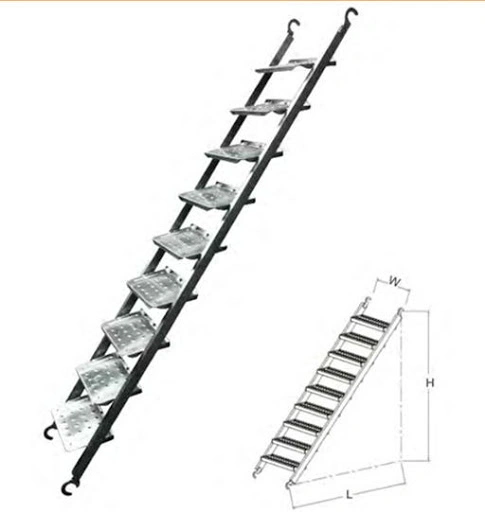 Scaffolding Steel Industry Step Ladder Q195 Q235 with Hook Make It Easy to Assemble and Using