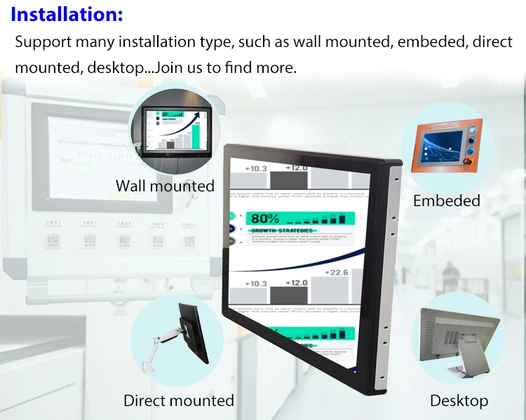 10.1&prime;&prime;13.3&prime;&prime;15.6&prime;&prime;18.5&prime;&prime;21.5&prime;&prime;23.6&prime;&prime;27&prime;&prime;capacitive Touch Screen Monitor Metal Open Frame IPS Projected Capacitive Monitor Pcap Touchscreen Industrial Monitor