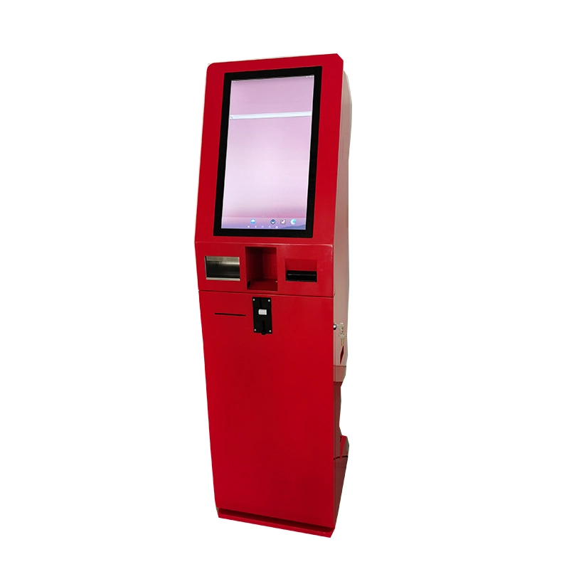 Android System Cash Dispenser Self Service Ordering Kiosk for Fast Food