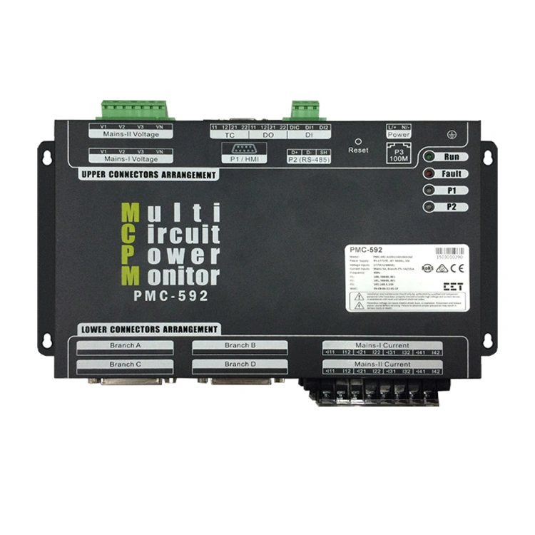 PMC-592 Class 1 AC Multi-Circuit 2 Mains 84 Branch Monitor RS-485 Ethernet