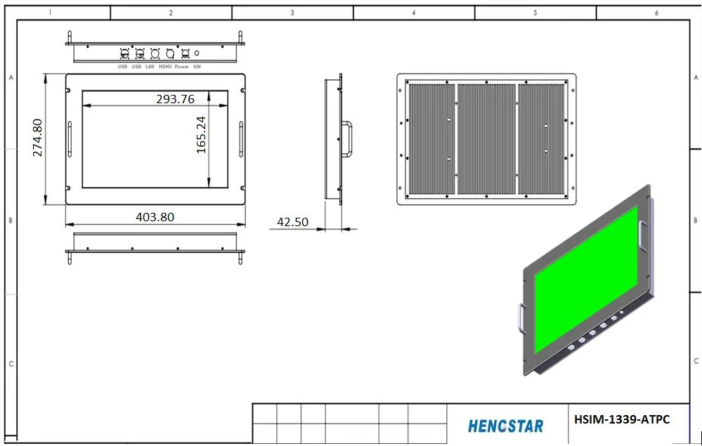 13.3&quot; Industrial Monitor Open Frame Plastic Case Industrial Touchscreen LCD Touch Screen Monitor