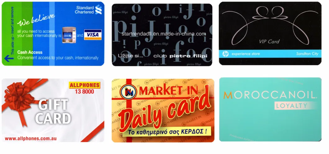 Preprinted Credit Card Size PVC Plastic Card for Business