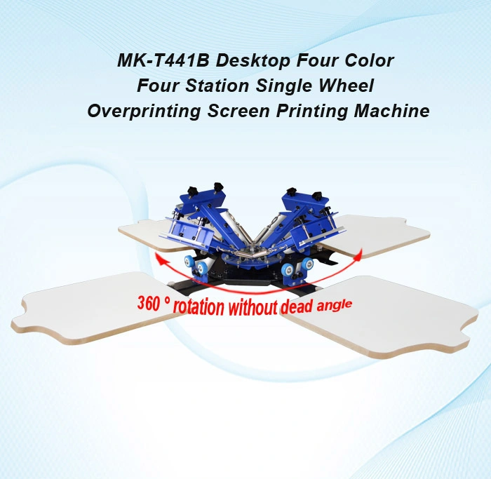 Mk-T411b Four Color One Station Desktop Screen Printing Machine