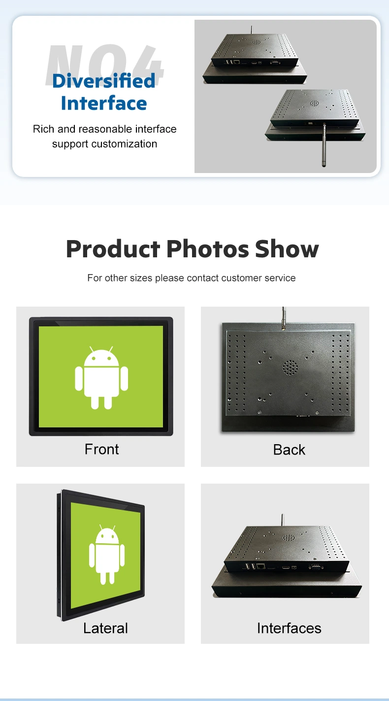 Embedded Touch Screen 19 Inch 2g Emmc 8g Rk3288 Android OS Industrial All-in-One Computer Metal Chassis Industrial Monitor